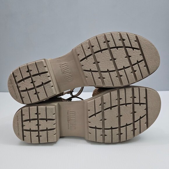 NEW Munro Conner Sandal Womens 10 WIDE Tan Leather Woven Platform Comfort Summer - Picture 11 of 14